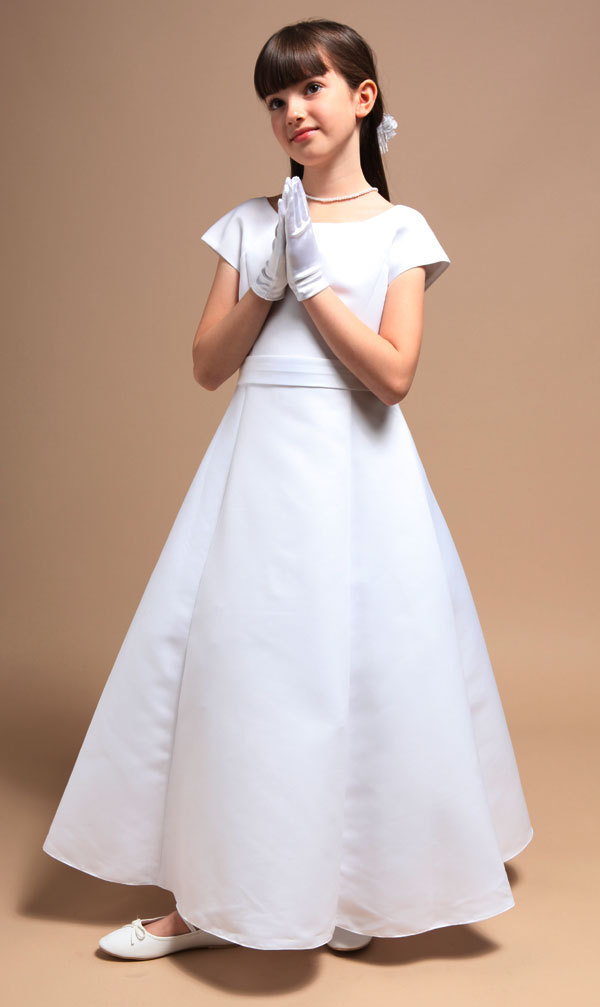 Classic Aline Satin Communion Dress